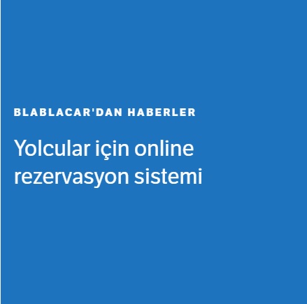 Yolcular için online rezervasyon sistemi